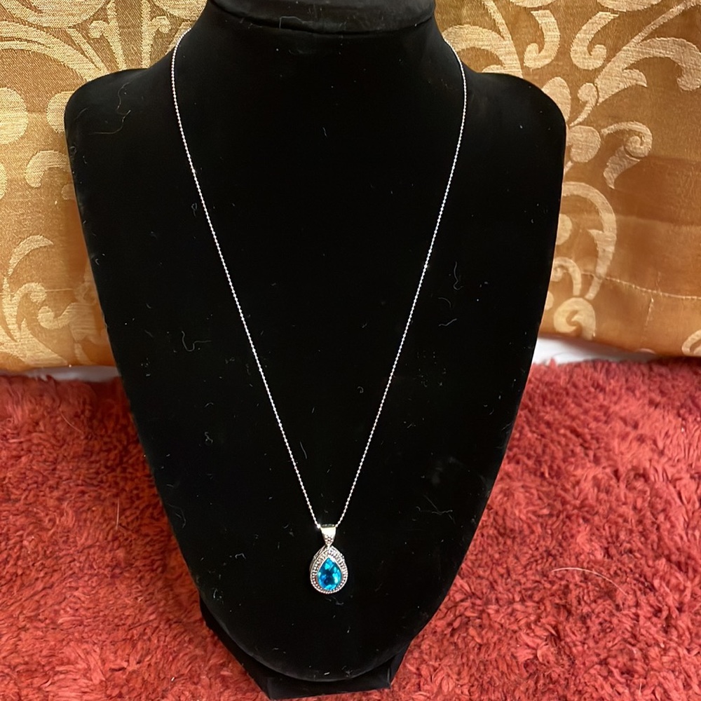 NWOT! Sajen silver apatite necklace - Picture 1 of 4